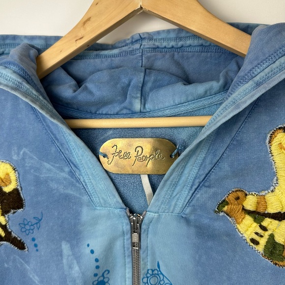 Free People Embroidered Zip Bird Hoodie - Picture 2 of 11